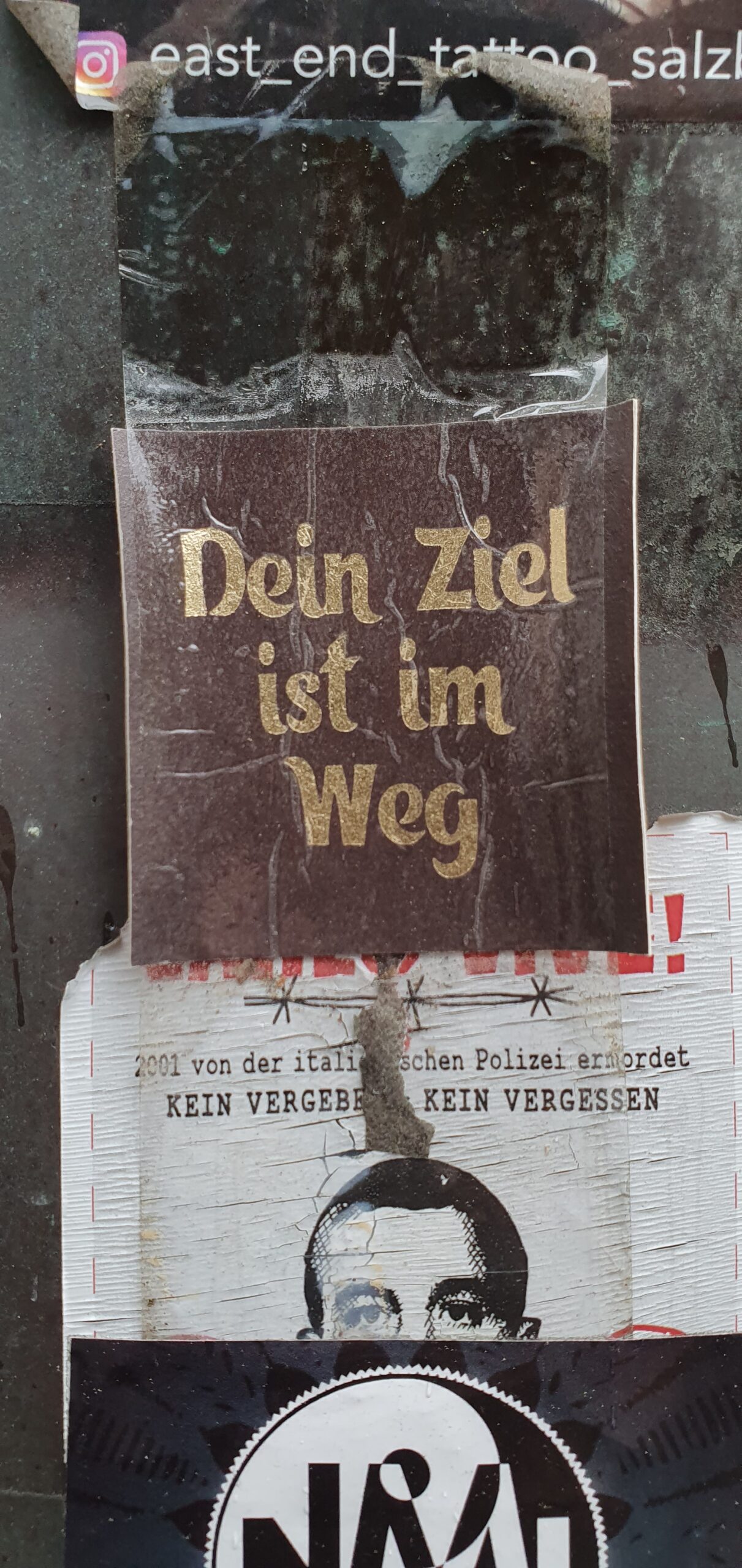 Sticker "Dein Ziel ist im Weg"